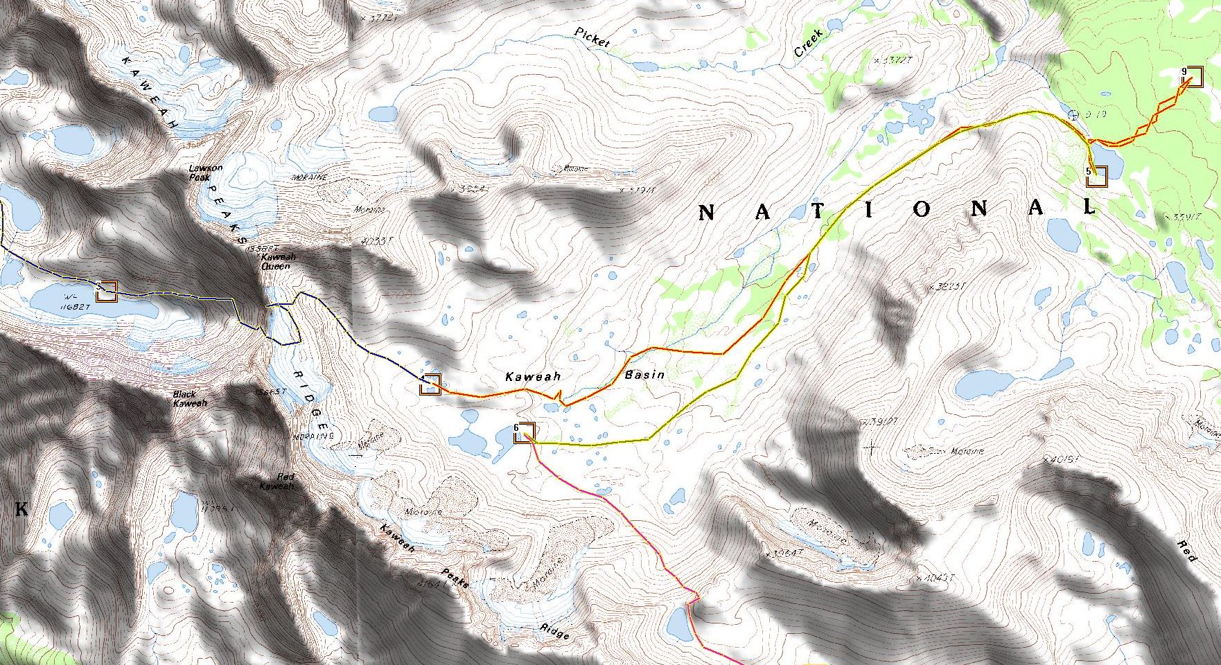 2015 Sept Kaweah Campsites